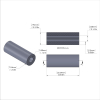 Aluminum Spacer 5/16'' OD x .141'' ID x 13/16'' Long, Plain Aluminum Finish