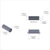Aluminum Spacer 5/16'' OD x .141'' ID x 7/8'' Long, Plain Aluminum Finish