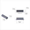 Aluminum Spacer 5/16'' OD x .141'' ID x 1.000'' Long, Plain Aluminum Finish