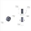 Aluminum Spacer 5/16'' OD x .141'' ID x 9/64'' Long, Plain Aluminum Finish