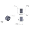 Aluminum Spacer 5/16'' OD x .172'' ID x 3/16'' Long, Black Anodized Finish