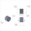 Aluminum Spacer 5/16'' OD x .172'' ID x 1/4'' Long, Plain Aluminum Finish
