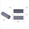Aluminum Spacer 5/16'' OD x .172'' ID x 21.5mm Long, Plain Aluminum Finish