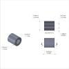 Aluminum Spacer 5/16'' OD x .172'' ID x 11/32'' Long, Plain Aluminum Finish