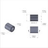 Aluminum Spacer 5/16'' OD x .172'' ID x 3/8'' Long, Black Anodized Finish