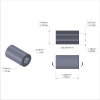 Aluminum Spacer 5/16'' OD x .172'' ID x 17/32'' Long, Plain Aluminum Finish