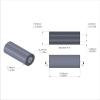 Aluminum Spacer 5/16'' OD x .172'' ID x 3/4'' Long, Black Anodized Finish