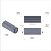 Aluminum Spacer 5/16'' OD x .172'' ID x 13/16'' Long, Plain Aluminum Finish