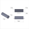 Aluminum Spacer 5/16'' OD x .172'' ID x 15/16'' Long, Plain Aluminum Finish