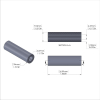 Aluminum Spacer 5/16'' OD x .172'' ID x 1-1/16'' Long, Plain Aluminum Finish