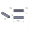 Aluminum Spacer 5/16'' OD x .172'' ID x 1-1/8'' Long, Black Anodized Finish