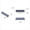 Aluminum Spacer 5/16'' OD x .172'' ID x 1-1/4'' Long - Black Anodized