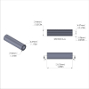 Aluminum Spacer 5/16'' OD x .172'' ID x 1-1/4'' Long, Plain Aluminum Finish