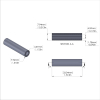 Aluminum Spacer 5/16'' OD x .172'' ID x 1-5/16'' Long