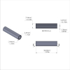 Aluminum Spacer 5/16'' OD x .172'' ID x 1-3/8'' Long, Plain Aluminum Finish
