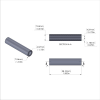 Aluminum Spacer 5/16'' OD x .172'' ID x 1-1/2'' Long, Black Anodized Finish