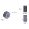 Aluminum Standoff 5/16'' OD x 8-32 Thread x 5/32'' Long, Plain Aluminum Finish