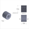 Aluminum Standoff 5/16'' OD x 8-32 Thread x 1/4'' Long