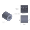 Aluminum Standoff 5/16'' OD x 8-32 Thread x 5/16'' Long, Black Anodized Finish