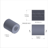 Aluminum Standoff 5/16'' OD x 8-32 Thread x 3/8'' Long