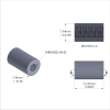 Aluminum Standoff 5/16'' OD x 8-32 Thread x 1/2'' Long, Plain Aluminum Finish