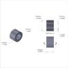 Aluminum Spacer 3/8'' OD x .225'' ID x 1/4'' Long, Plain Aluminum Finish
