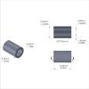 Aluminum Spacer 3/8'' OD x .260'' ID x .567'' Long, Plain Aluminum Finish