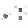 Aluminum Spacer 3/8'' OD x .270'' ID x 5/16'' Long, Plain Aluminum Finish