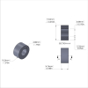 Aluminum Spacer 3/8'' OD x .192'' ID x 3/16'' Long