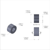 Aluminum Spacer 3/8'' OD x .192'' ID x 7/32'' Long, Plain Aluminum Finish