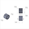 Aluminum Spacer 3/8'' OD x .192'' ID x 9/32'' Long