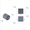 Aluminum Spacer 3/8'' OD x .192'' ID x 3/8'' Long, Plain Aluminum Finish