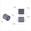 Aluminum Spacer 3/8'' OD x .192'' ID x 13/32'' Long