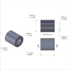 Aluminum Spacer 3/8'' OD x .192'' ID x 7/16'' Long, Plain Aluminum Finish