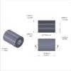 Aluminum Spacer 3/8'' OD x .192'' ID x 17/32'' Long, Plain Aluminum Finish