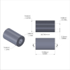 Aluminum Spacer 3/8'' OD x .192'' ID x 5/8'' Long, Plain Aluminum Finish
