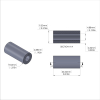 Aluminum Spacer 3/8'' OD x .192'' ID x 13/16'' Long, Plain Aluminum Finish