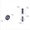 Aluminum Spacer 3/8'' OD x .192'' ID x 1/8'' Long, Black Anodized Finish
