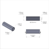 Aluminum Spacer 3/8'' OD x .192'' ID x 1-1/4'' Long, Plain Aluminum Finish