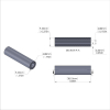 Aluminum Spacer 3/8'' OD x .192'' ID x 1-1/2'' Long, Black Anodized Finish