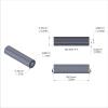 Aluminum Spacer 3/8'' OD x .192'' ID x 1-1/2'' Long, Plain Aluminum Finish