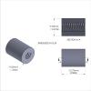 Aluminum Standoff 3/8'' OD x 10-24 Thread x 1/2'' Long, Plain Aluminum Finish