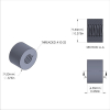 Aluminum Standoff 3/8'' OD x 10-32 Thread x 1/4'' Long, Plain Aluminum Finish