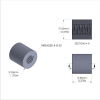Aluminum Standoff 3/8'' OD x 10-32 Thread x 3/8'' Long, Plain Aluminum Finish