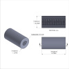 Aluminum Standoff 3/8'' OD x 10-32 Thread x 3/4'' Long, Plain Aluminum Finish