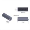 Aluminum Standoff 3/8'' OD x 10-32 Thread x 1'' Long, Plain Aluminum Finish
