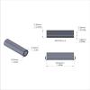 Aluminum Spacer 3/8'' OD x .219'' ID x 1.400'' Long, Plain Aluminum Finish