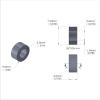 Aluminum Spacer 3/8'' OD x .219'' ID x 11/64'' Long, Plain Aluminum Finish