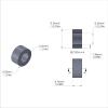 Aluminum Spacer 3/8'' OD x .219'' ID x 3/16'' Long, Plain Aluminum Finish