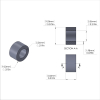 Aluminum Spacer 3/8'' OD x .219'' ID x 7/32'' Long, Plain Aluminum Finish